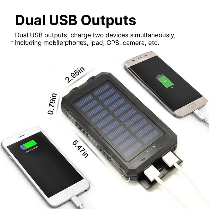 Solcellsladdare Vattentålig Power Bank