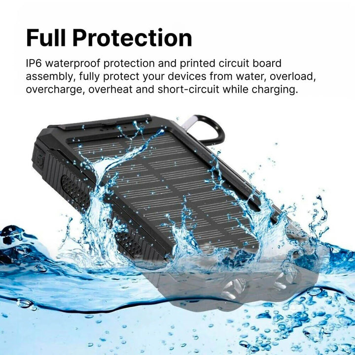 Solcellsladdare Vattentålig Power Bank