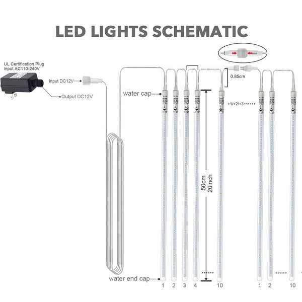 LED Droppande Istappar Ljus