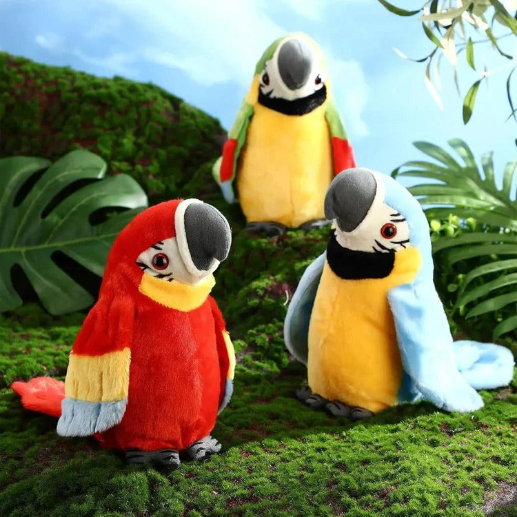 Pratande &amp; Musikspelande Papegoja Plush Leksak