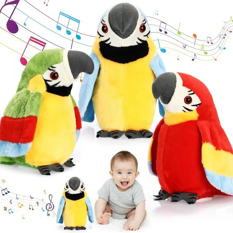 Pratande &amp; Musikspelande Papegoja Plush Leksak