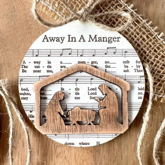Julkrubba-temat Musikblad Ornament Kollektion