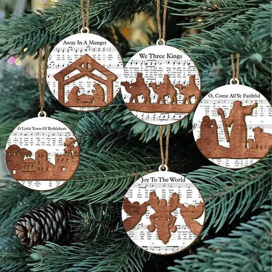 Julkrubba-temat Musikblad Ornament Kollektion