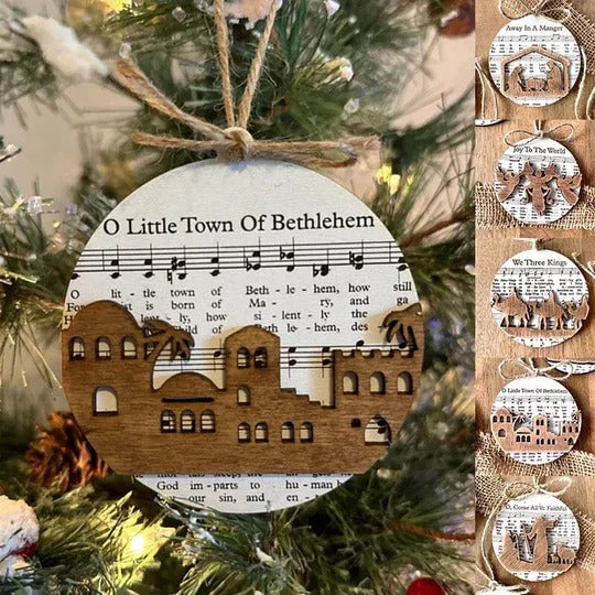 Julkrubba-temat Musikblad Ornament Kollektion