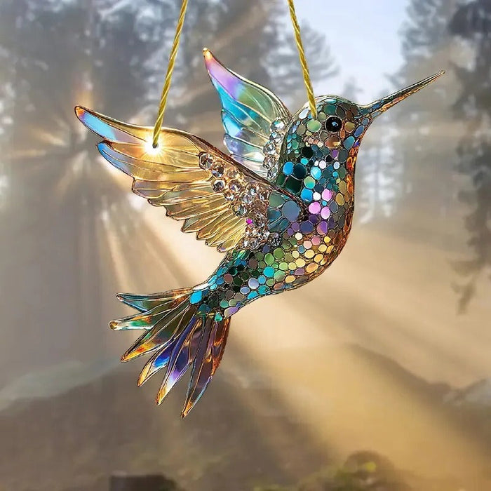 Kolibrins solfångare Färgglad fönsterhängare