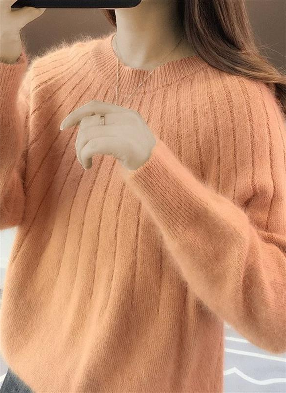 Mjuk Cashmere Stickad Tröja för Damer - Varm och Lyxig
