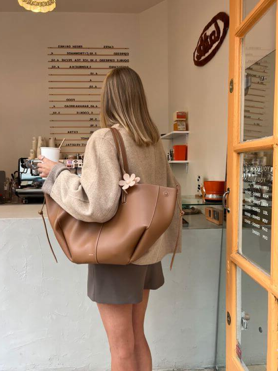 Vintage kvinnors tote bag | Rymlig axelväska