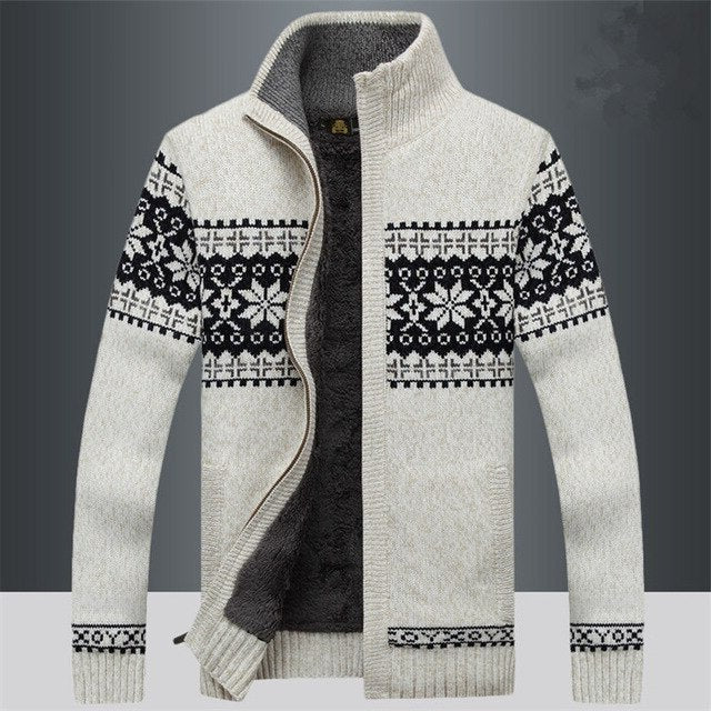Varm Fleece Vinterjackor för Män