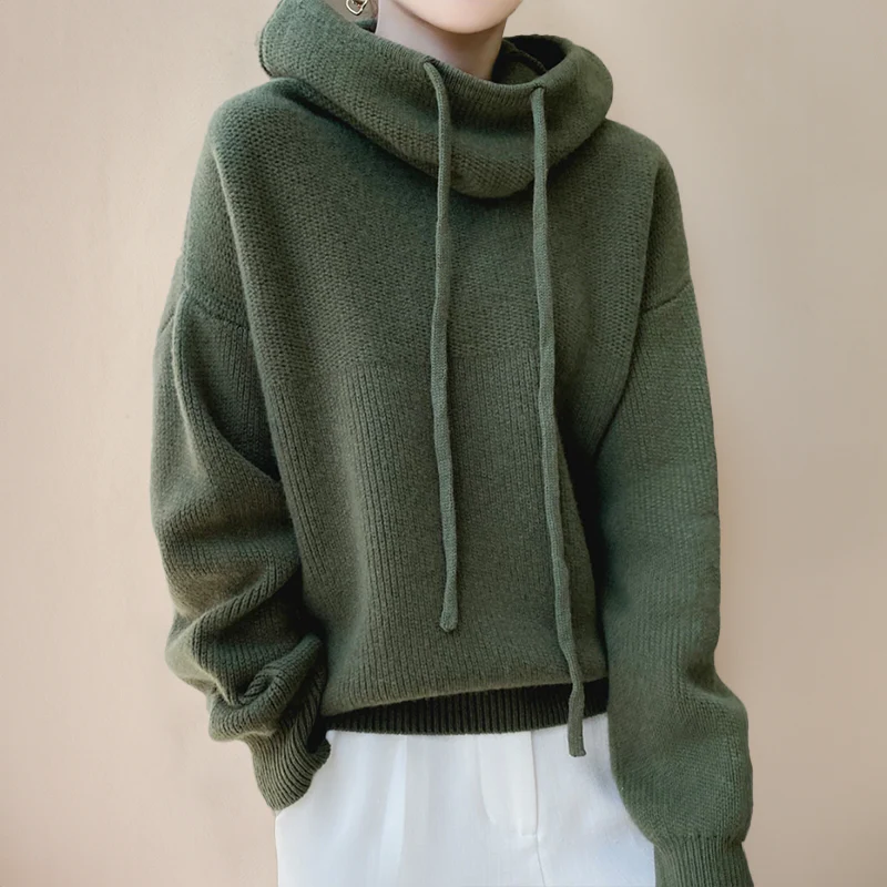 Turtleneck Tröja i Merinoull för Kvinnor