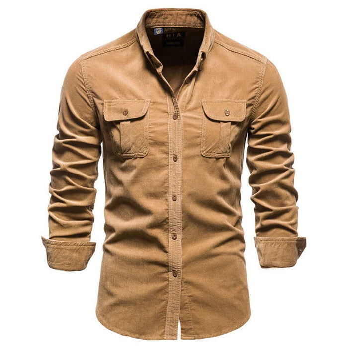 Herrens Corduroy Skjorta