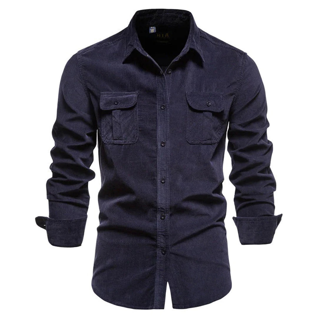 Herrens Corduroy Skjorta