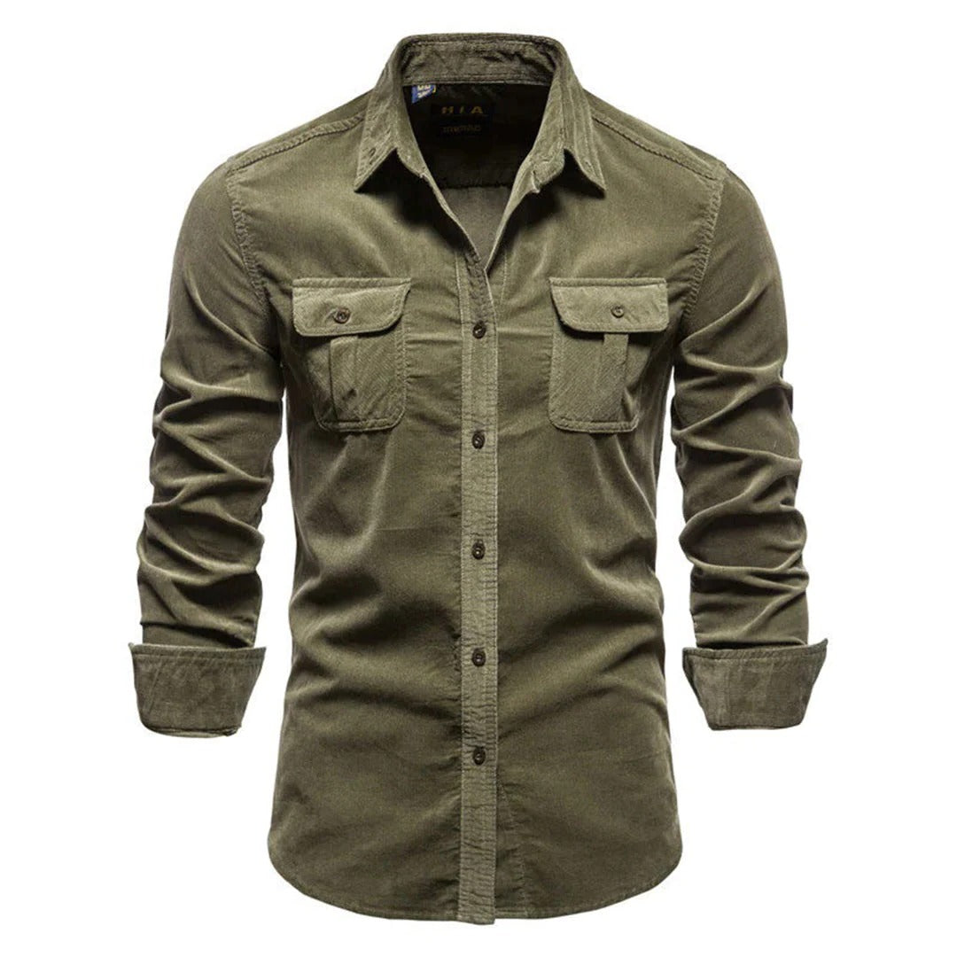 Herrens Corduroy Skjorta
