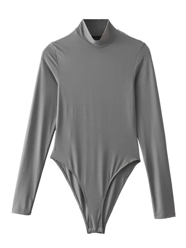 Långärmad Bodysuit - Hög Krage
