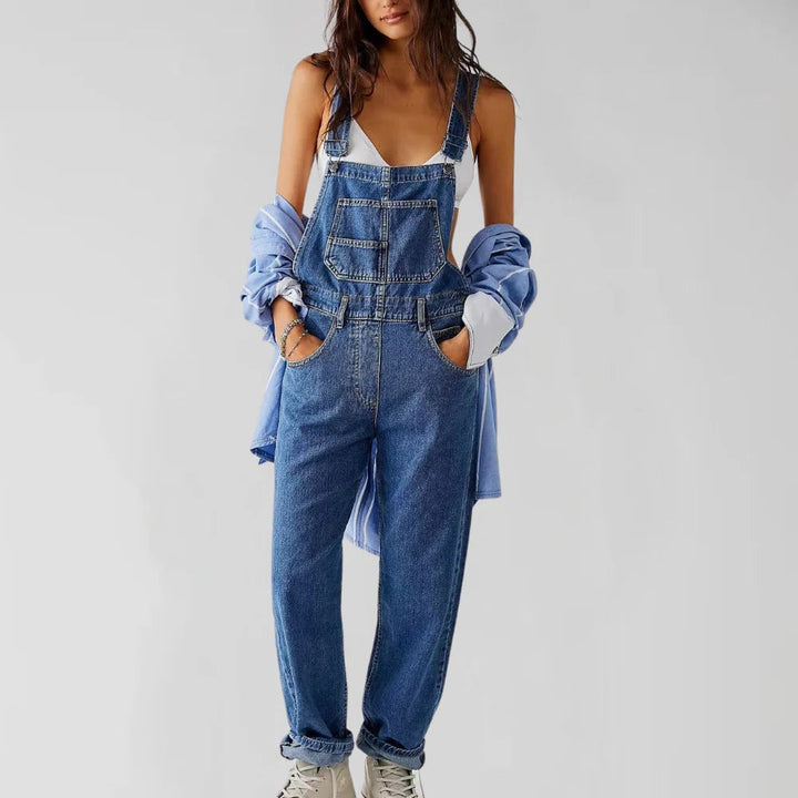 Trendig Denim Overall för kvinnor