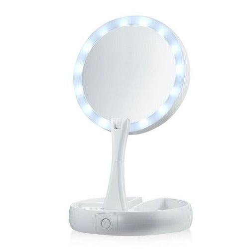 LED Fällbar Sminkspegel