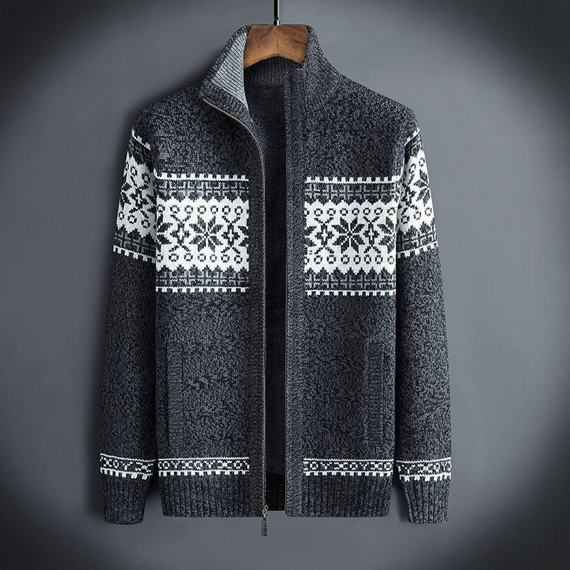 Varm Fleece Vinterjackor för Män