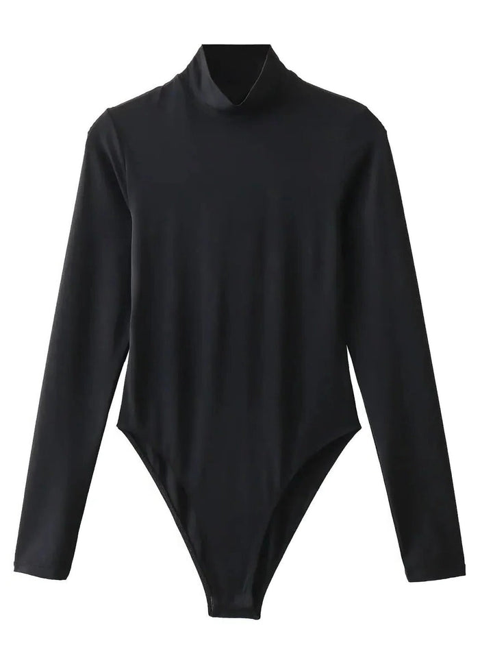 Långärmad Bodysuit - Hög Krage