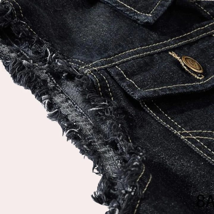 Retro Denim Väst För Män