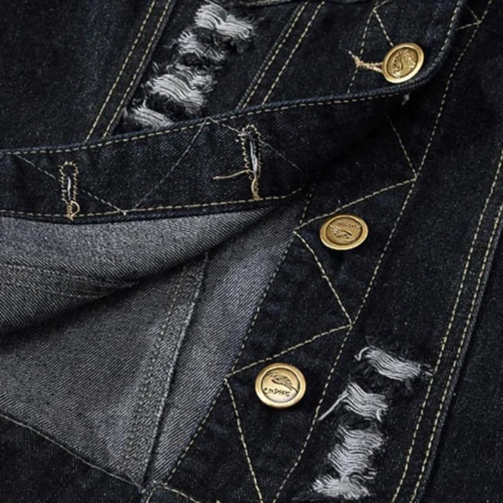 Retro Denim Väst För Män