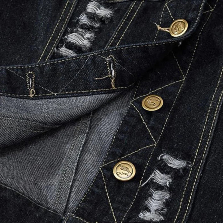 Retro Denim Väst För Män