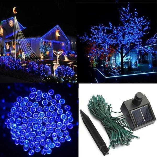 17-Meter Ljusserie med 100 LED Solcellsdrivna Fairy Lights