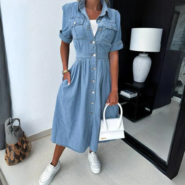 Trendig Denimklänning