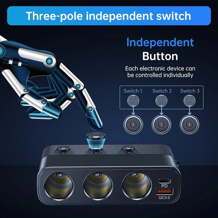 7-i-1 Bil Cigarette Lighter Adapter