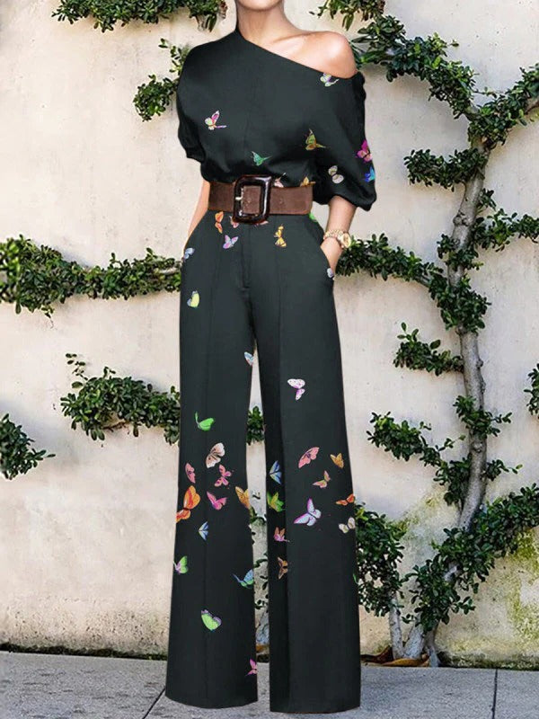 Elegant och modern damoverall, idealisk för våren