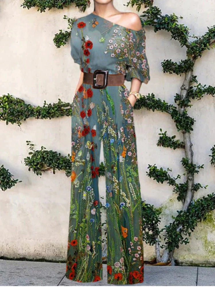 Elegant och modern damoverall, idealisk för våren