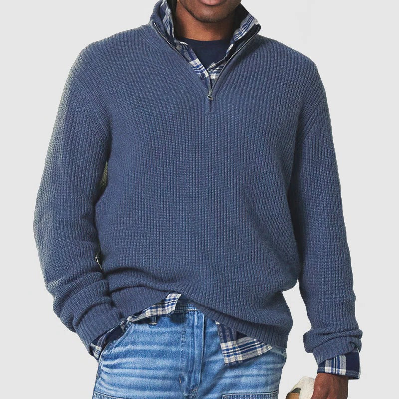 Affärsmässig Pullover med Dragkedja