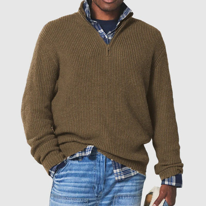 Affärsmässig Pullover med Dragkedja