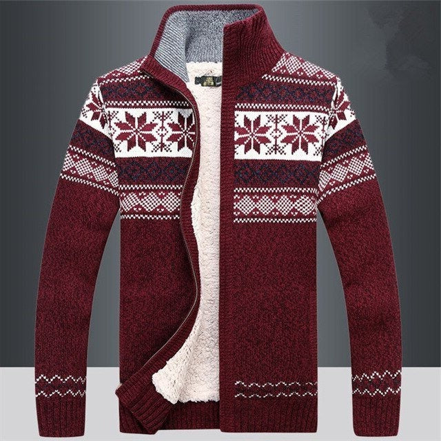Varm Fleece Vinterjackor för Män