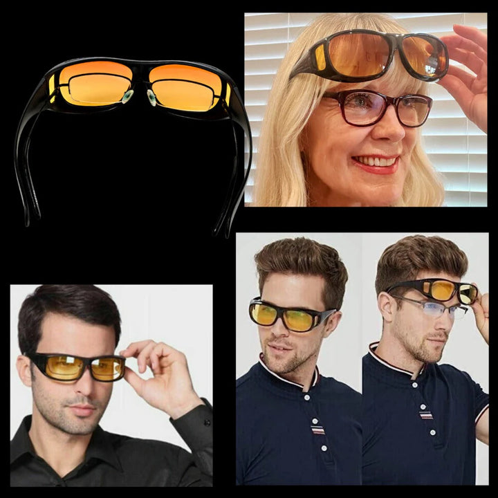 Nattkörningsklara glasögon