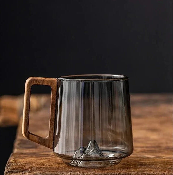 Elegant Glas Kopp med Handtag