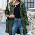 Stilren Dragkedja Trench Coat För Kvinnor