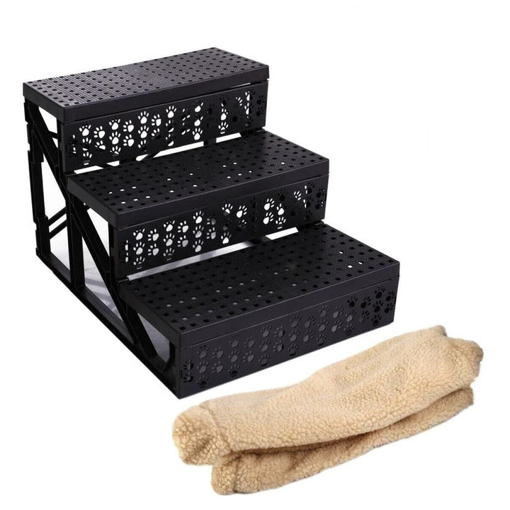 3 Stegs Bärbara Hundtrappor För Hög Säng