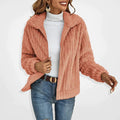 Kvinnors Långa Eleganta Fleece Cardigan