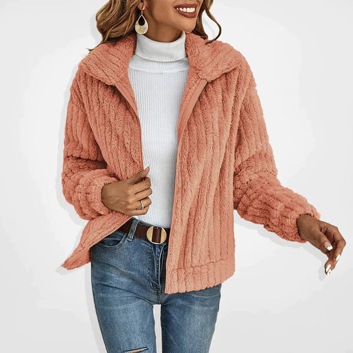 Kvinnors Långa Eleganta Fleece Cardigan