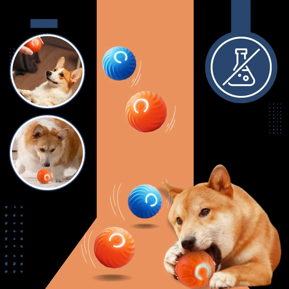 Interaktiv hinderundvikande hundboll