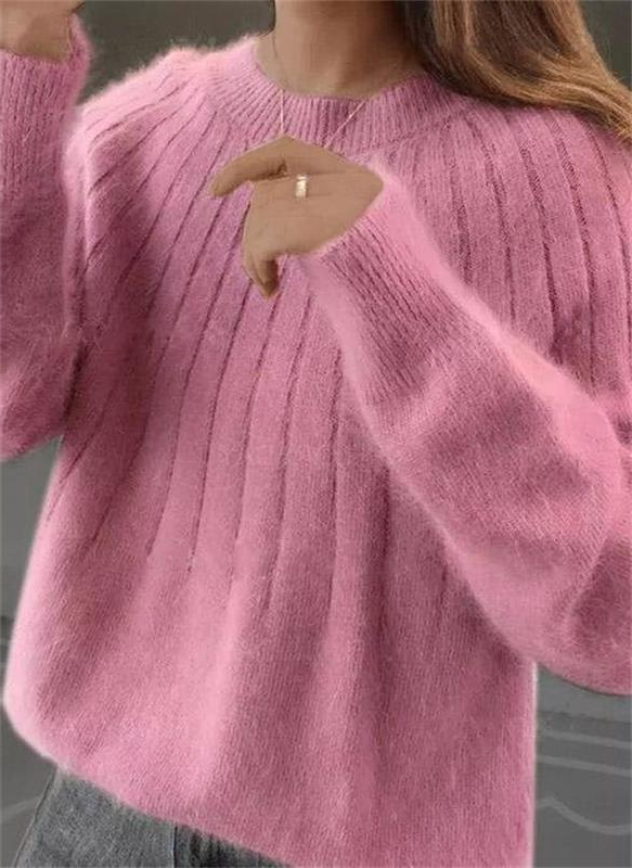 Mjuk Cashmere Stickad Tröja för Damer - Varm och Lyxig