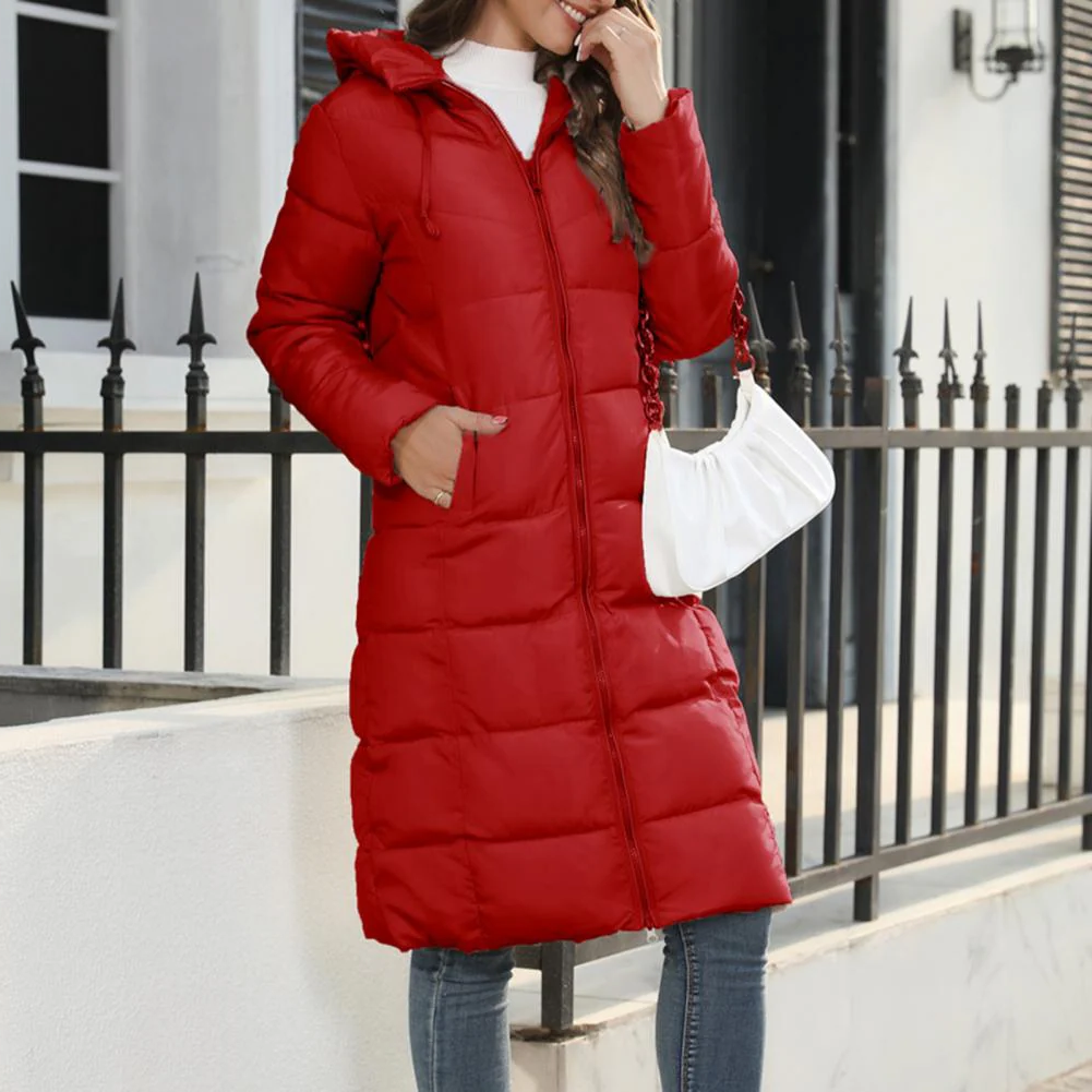 Hooded, long, down jacket, ladies&