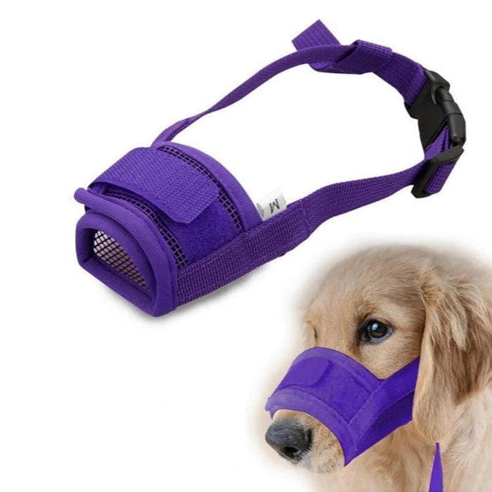 Justerbar Mjuk Hund Biting Muzzle Munskydd