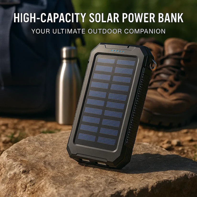 500000mAh Solcellsladdare Vattentät Power Bank Extern