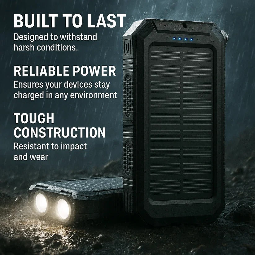 500000mAh Solcellsladdare Vattentät Power Bank Extern