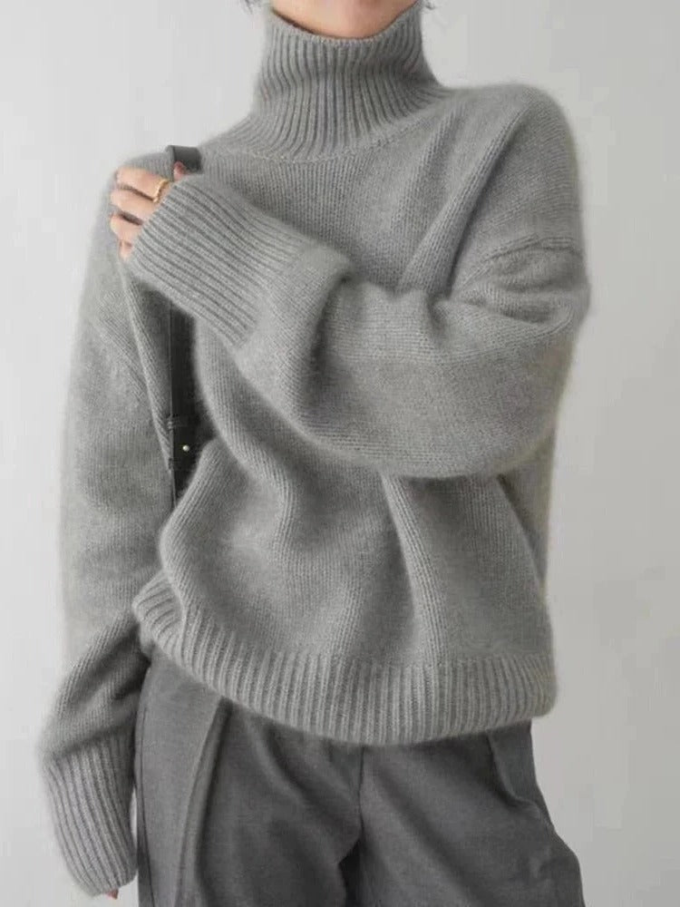 Varm och Bekväm Merinoull Turtleneck Tröja