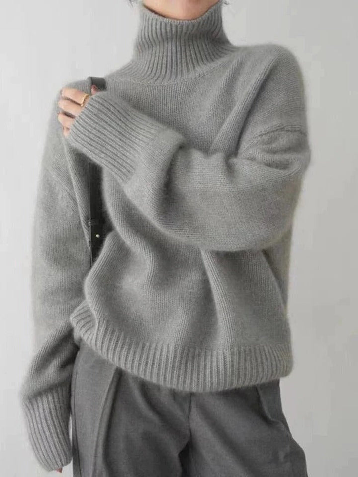 Varm och Bekväm Merinoull Turtleneck Tröja
