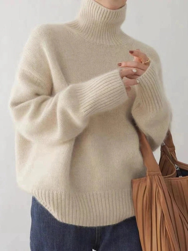Varm och Bekväm Merinoull Turtleneck Tröja