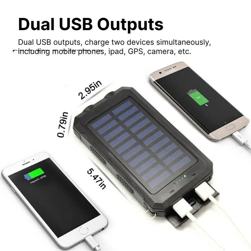 500000mAh Solcellsladdare Vattentät Power Bank Extern