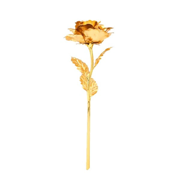 24K Guld Doppad Äkta Ros med Presentask