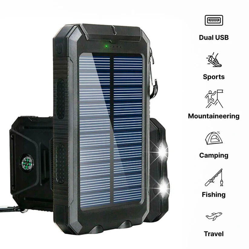 500000mAh Solcellsladdare Vattentät Power Bank Extern